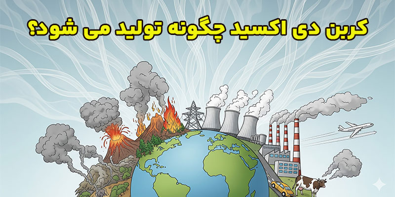 کربن دی اکسید چگونه تولید می شود؟